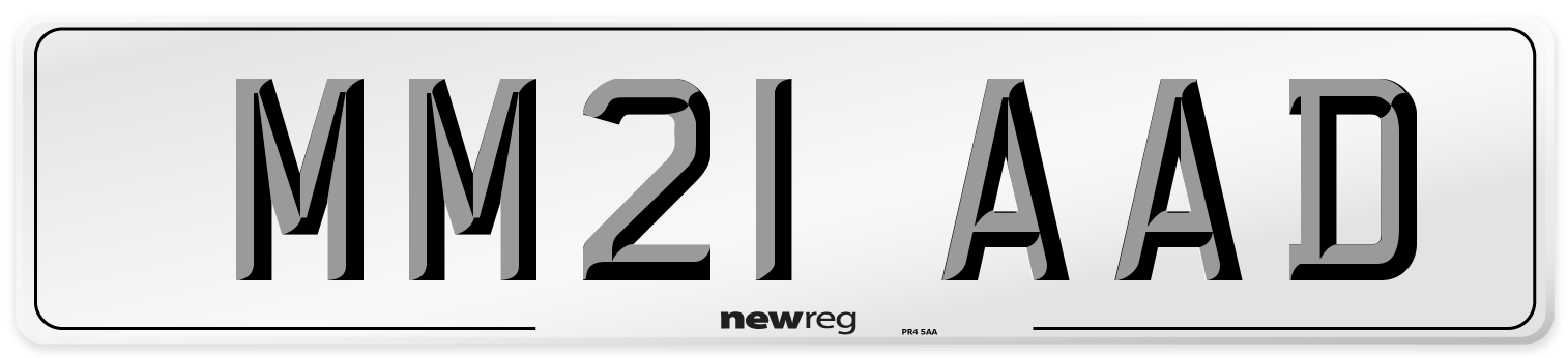MM21 AAD Number Plate from New Reg